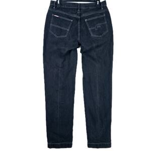 Vtg Fubu Women's Jeans Size 11/12 Black Denim Straight Leg 90s Retro 30x31 Y2K